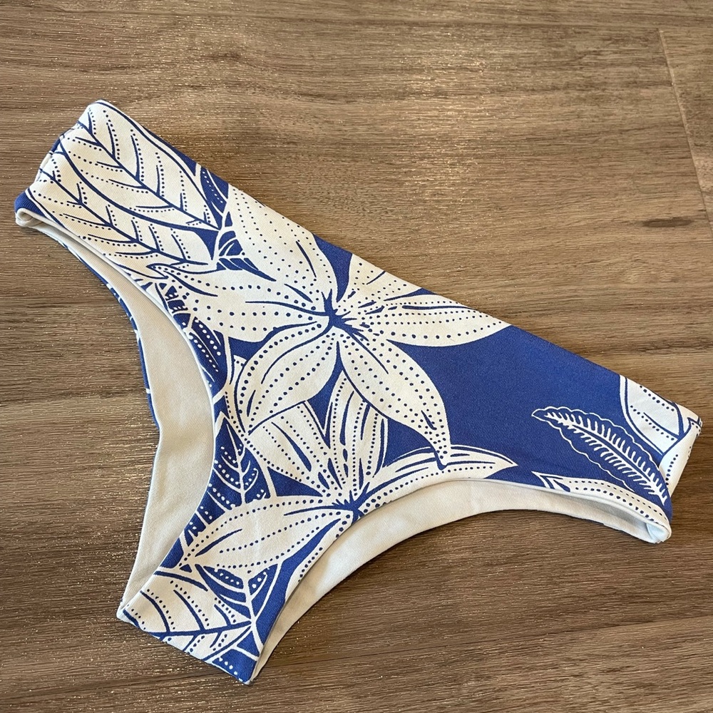 san lorenzo bikini reversible cheeky bottom blue
